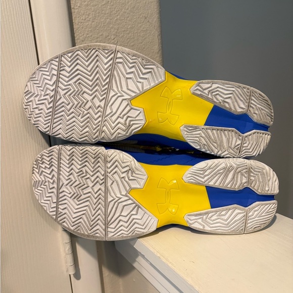 Under Armour Armour Curry 2.5 basketball shoes Men's 12.5 Blue/Gold CLEAN - Picture 8 of 9